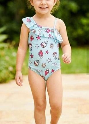 Купальник сдельный для девочки primark hello kitty 116 бирюзовый арт 5701