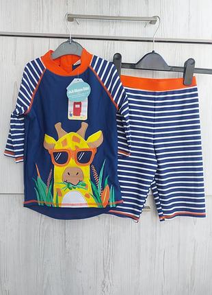 Солнцезащитный купальный костюм от бренда jojo maman bébé для мальчика 4-5р