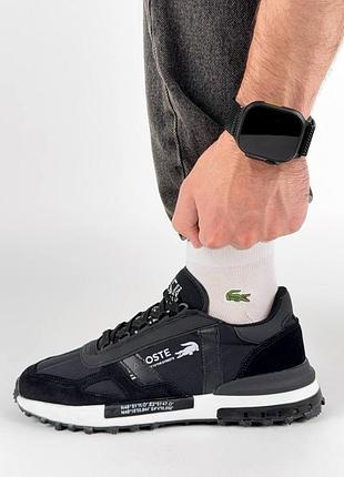 Чоловічі кросівки lacoste elite active black white