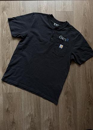 Чоловіча футболка carhartt short sleeve henley t-shirt