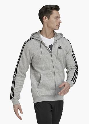 Сіра спортивна кофта-худі adidas