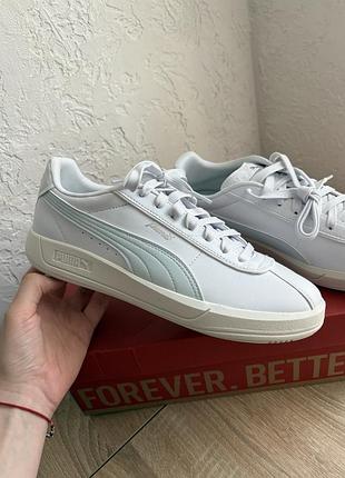 Кросівки білі пума puma жіночі класичні 41 розмір 26,5 см puma club klassika sl оригінальні кросівки пума кроссовки женские 41 размер