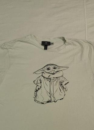 Vintage star wars mandalorian i grogu -h&amp;m - женская стильная футбо вилка - малыш йода (грогу) - s
