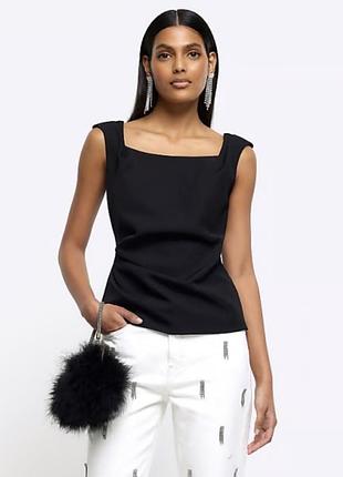 Костюмний топ жилет з квадратним вирізом river island