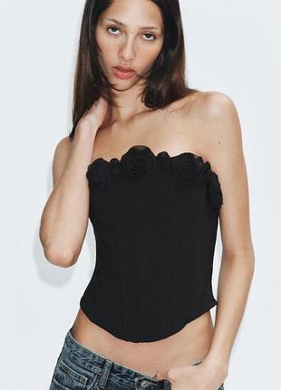 Топ корсет zara, s, m