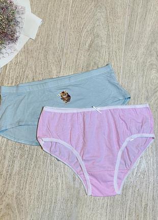 Набір підліткових трусиків для дівчинки primark 158 см в смужку та з кошеням