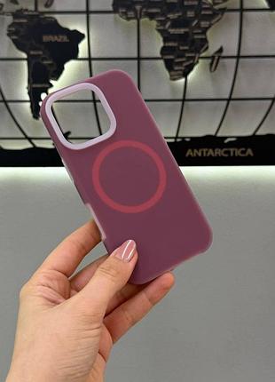 Неоновий чохол з мікрофіброю для iphone 16 pro,чохол-накладка для айфон 16 pro (бордовий)