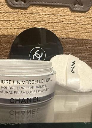 Пудра рассыпчатая прозрачная chanel poudre universelle libre в оттенке № 10 (light) половина оригинал