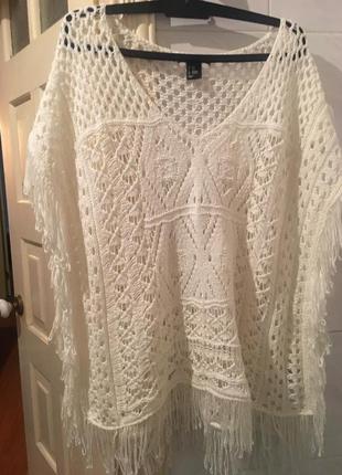 Пончо накидка