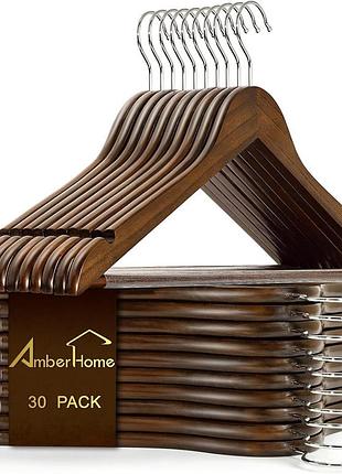 Вешалки для одежды amber home 30 шт. ретро деревянные