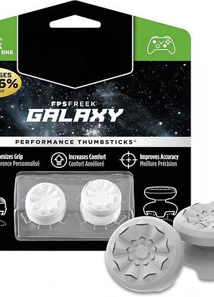 Накладки на стики kontrolfreek fps freek galaxy black для xbox series x/s и xbox one, high-rise + low-rise - white