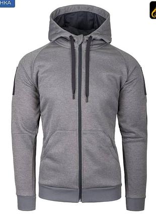 Толстовка на блискавці helikon-тех urban tactical hoodie® - поліестер - сірий меланж 3xl