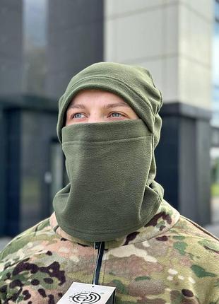 Флісова балаклава олива