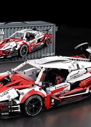 Конструктор ferrari fxx k 1100 деталей — модель гоночного автомобіля 37 см, спортивна машинка technic червоно-біла