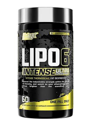 Жироспалювач lipo 6 black intense - 60 капсул для схуднення