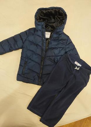 Лот вещей 92-98 куртка minotti +carters флисовые брюки