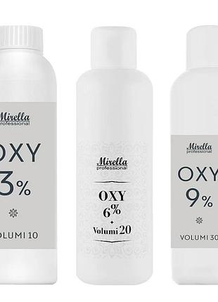 Профессиональный набор для парикмахера mirella professional окислители 3% + 6% + 9% по 1000 мл