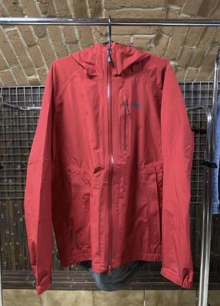 Жіноча мембранна куртка outdoor research gore tex вітровка нова на утяжках з капюшоном водостійка