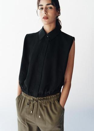 Жилет объемного кроя зара zara s