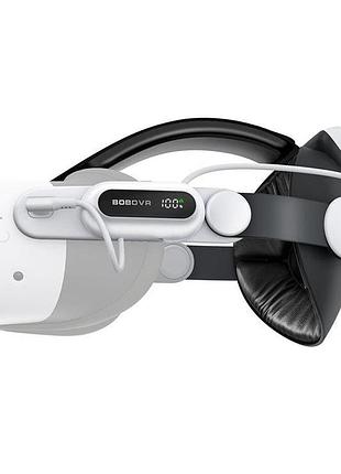 Ремешок bobovr e3 pro для meta quest3/3s, аккумулятор 10000 мач с возможностью горячей замены и быстрой зарядкой и 3,5 мм