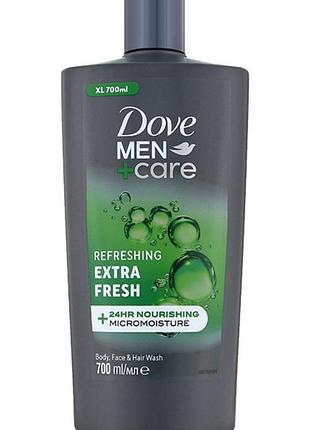 Освежающий гель для лица, волос и тела dove men care refreshing extra fresh 700 ml