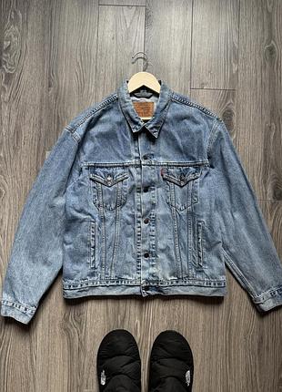 Вінтажна джинсовка levi’s trucker l-xl денім
