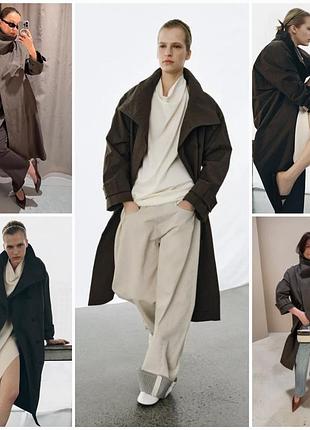 Стильний трендовий тренч zara zw collection  в шоколадному кольорі. поточна колекція. new