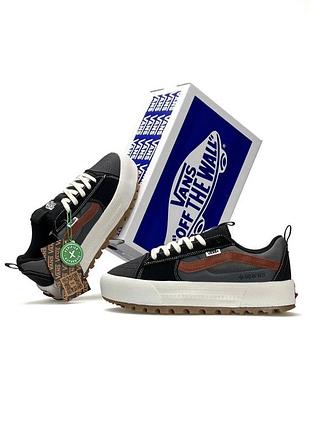 Чоловічі кросівки vans old skool mte-1 gtx black grey brown
