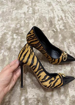 Туфлі човники на шпильці michael kors parker з тигровим принтом майкл корс