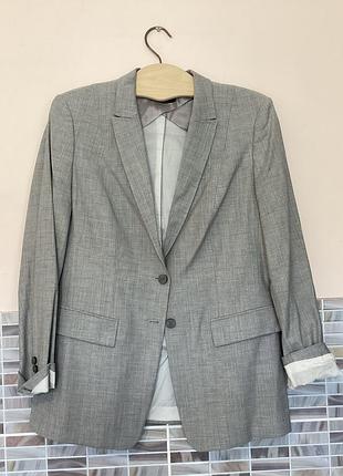 Шерстяний легкий жакет hugo boss (оригінал), р. l (de 42) — ідеальний! вовна/віскоза + подарунок!
