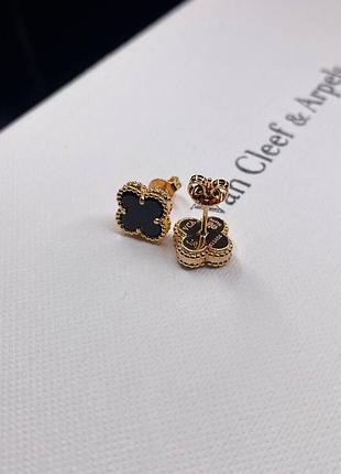 💎new💎брендовые серьги mini van cleef, vca , клевер 🍀 с логотипом
