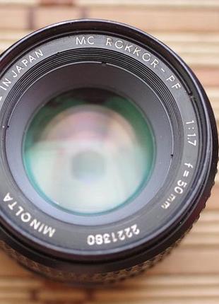 Как есть объектив minolta mc rokkor-pf 50 mm 1.7 со следами протирки