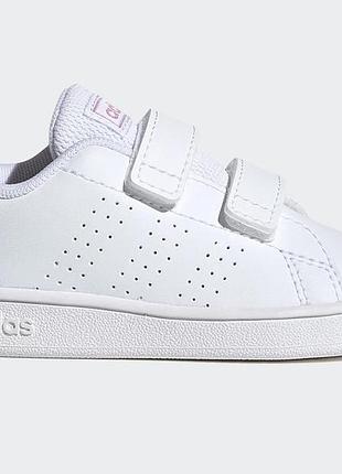 Білі кросівки на дівчинку adidas advantage 23,5