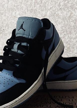 Кросівки nike air jordan 1 low unc black/blue, оригінал, eur 38