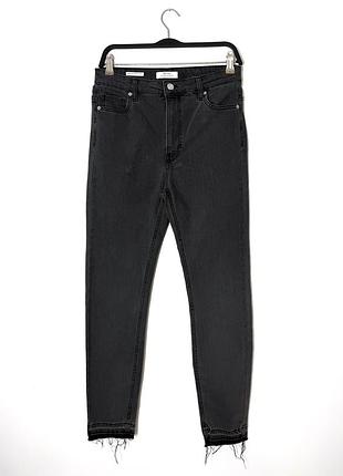 Графитовые джинсы скинни bershka