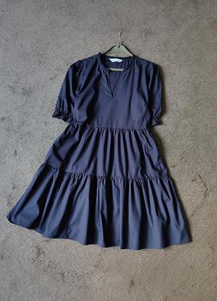 Поплиновое платье, размер l , бренд zara