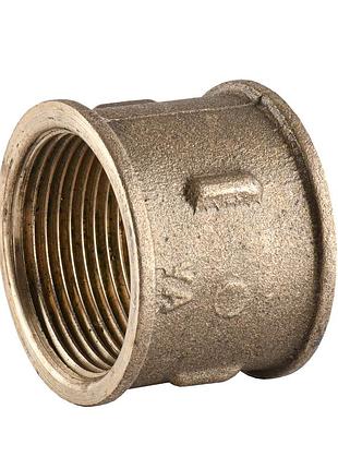 Муфта латунна 1 1/4″вр х 1 1/4″вр ливарна а0308а va