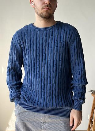 Чоловічий оригінальний бавовняний светр gant cotton cable knit sweater