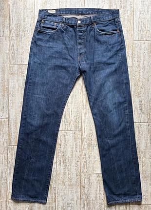 Джинси чоловічі levi’s 501 original fit premium w38 l34 сині