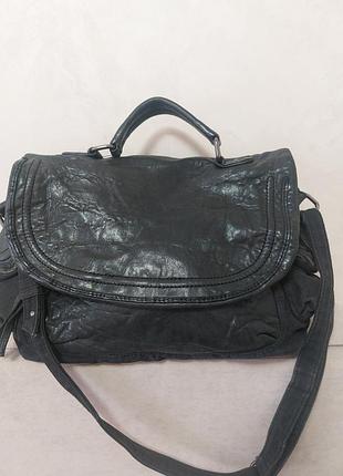 Шикарная сумка gap оригинал. кожа-котон.