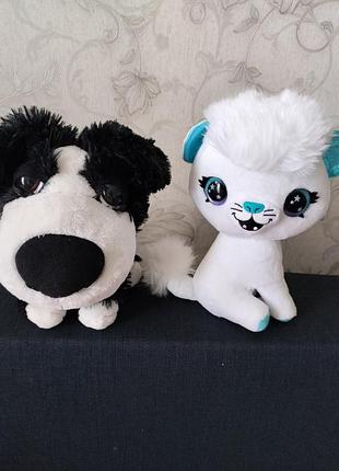 Мягкие игрушки котик и песик