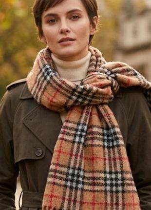 Шарф в клетку james pringle weavers 70 % шерсть 30 % акрил унисекс