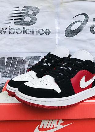 Кроссовки nike air jordan 1 low баскетбольные кожаные