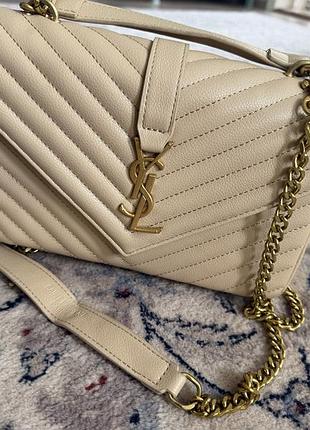 Шкіряна сумка college medium  yves saint laurent оригінал