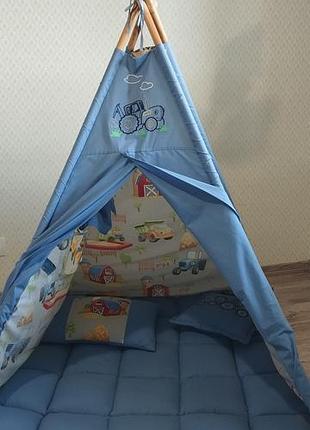 Вігвам синій трактор