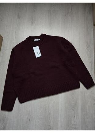 Вовняний светр оверсайз zara m/l