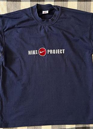 Футболка nike vintage center swoosh (темно-синій колір, м)