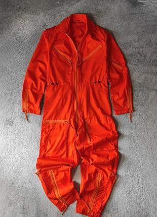 Оригинальный лётный комбинезон k-2b flight suit german army bundeswehr vintage 70s orange pelot flight coverall