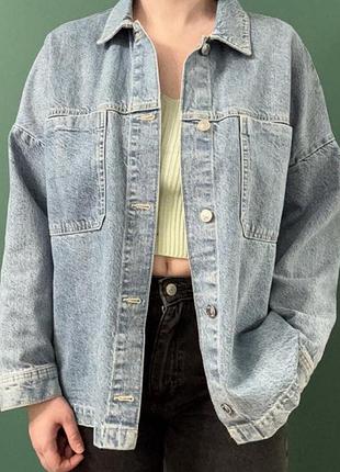 Сорочка / куртка джинсова zara