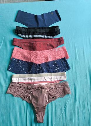 Комплект білизни труси трусики victoria's secret s